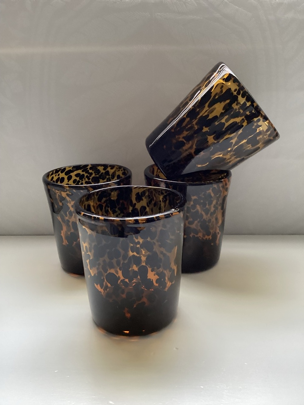 Tortoiseshell Drinking Glasses Set of 4